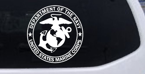 The Department Of The Navy Seal Military Car or Truck Window Decal Sticker (White)