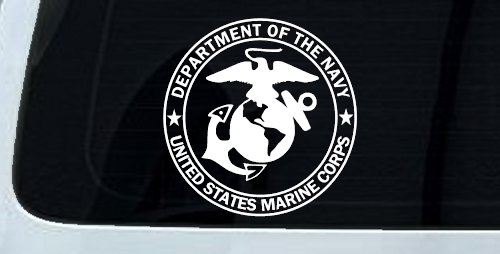 The Department Of The Navy Seal Military Car or Truck Window Decal Sticker (White)