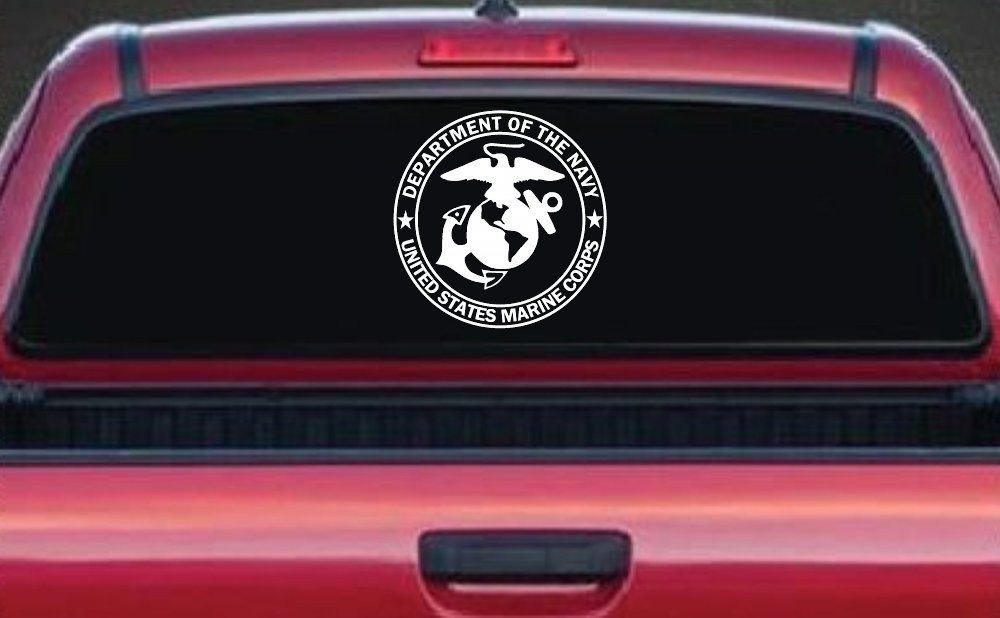 The Department Of The Navy Seal Military Car or Truck Window Decal Sticker (White)