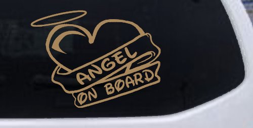 Angel On Board Heart And Halo Christian Car or Truck Window Decal Sticker