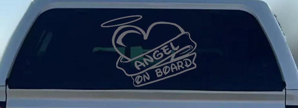 Angel On Board Heart And Halo Christian Car or Truck Window Decal Sticker
