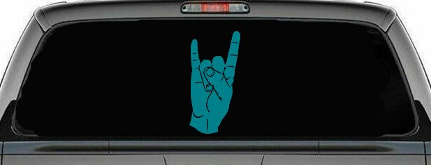 Rock N Roll Hand Gesture Music Car or Truck Window Decal Sticker