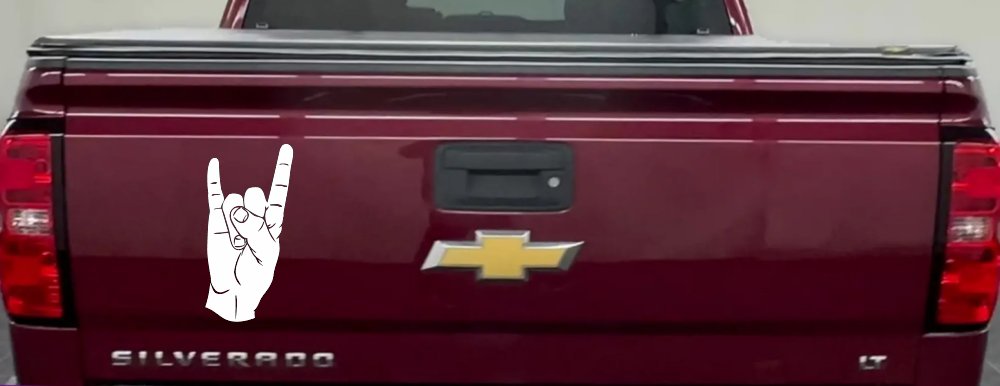 Rock N Roll Hand Gesture Music Car or Truck Window Decal Sticker