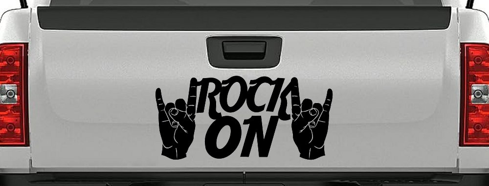 Rock On With Hands Music Car or Truck Window Decal Sticker