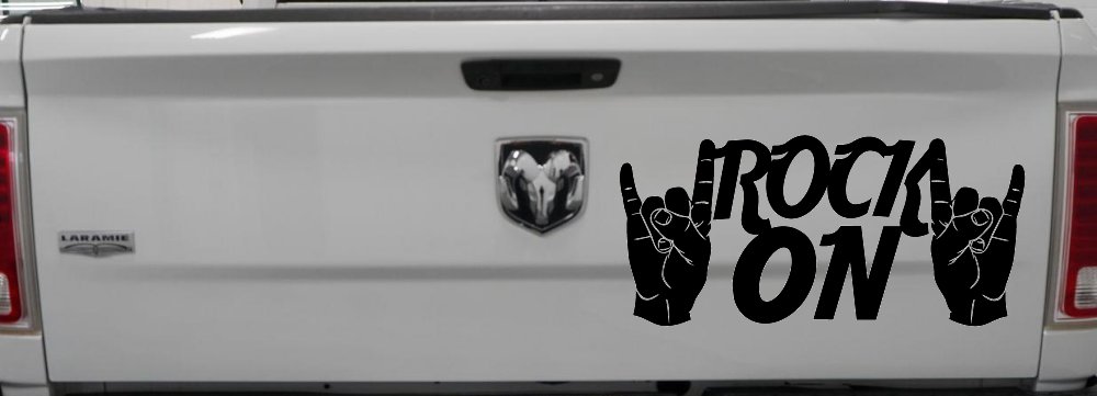 Rock On With Hands Music Car or Truck Window Decal Sticker