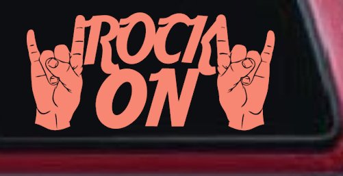 Rock On With Hands Music Car or Truck Window Decal Sticker