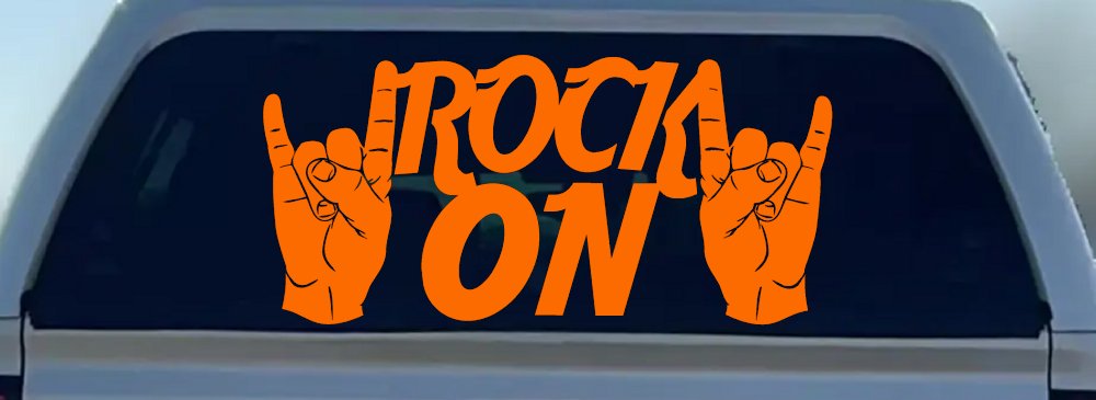 Rock On With Hands Music Car or Truck Window Decal Sticker