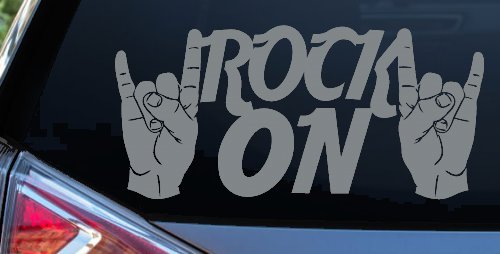 Rock On With Hands Music Car or Truck Window Decal Sticker