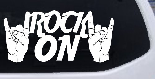 Rock On With Hands Music Car or Truck Window Decal Sticker