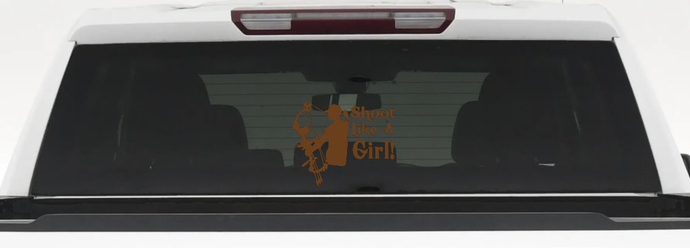 Shoot Like A Girl Bow Hunter Hunting Car or Truck Window Decal Sticker