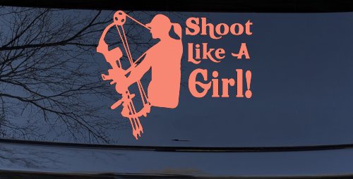 Shoot Like A Girl Bow Hunter Hunting Car or Truck Window Decal Sticker