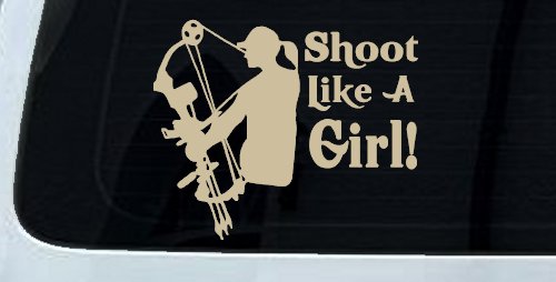 Shoot Like A Girl Bow Hunter Hunting Car or Truck Window Decal Sticker