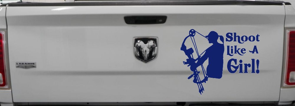 Shoot Like A Girl Bow Hunter Hunting Car or Truck Window Decal Sticker