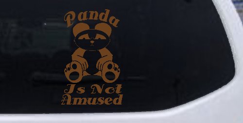 Panda Is Not Amused Funny Car or Truck Window Decal Sticker (Copper)