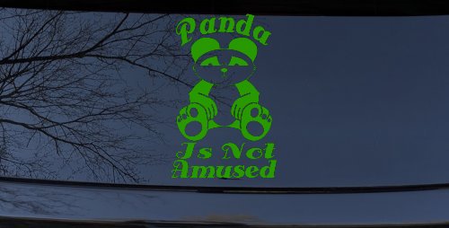 Panda Is Not Amused Funny Car or Truck Window Decal Sticker (Lime)