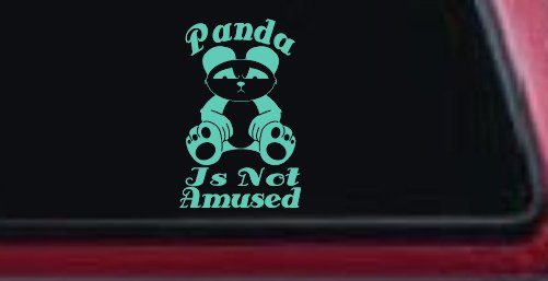 Panda Is Not Amused Funny Car or Truck Window Vinyl Decal Sticker (Mint)
