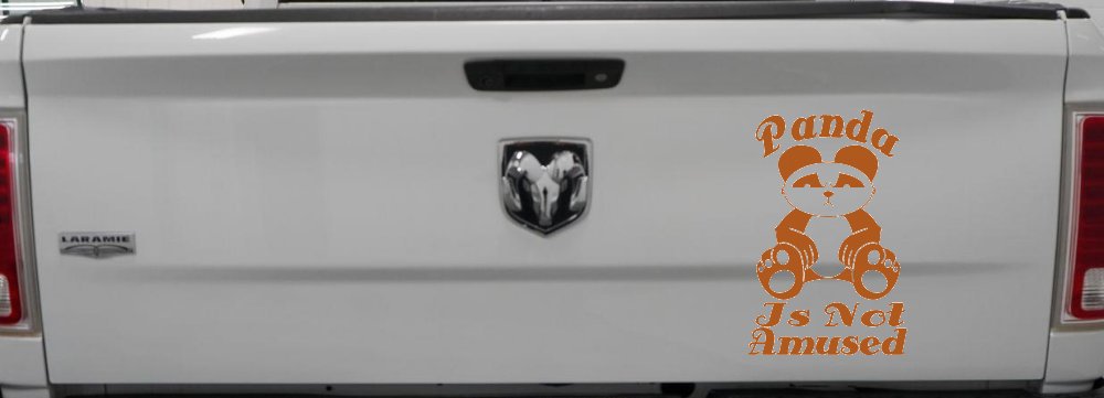 Panda Is Not Amused Funny Car or Truck Window Decal Sticker (Nut Brown)