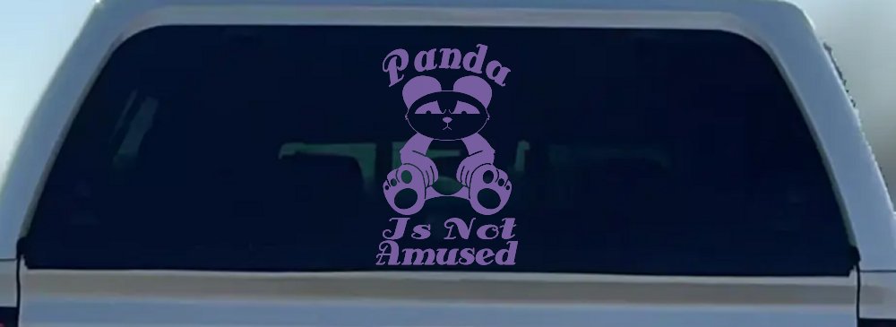 Panda Is Not Amused Funny Car or Truck Window Decal Sticker (Purple)