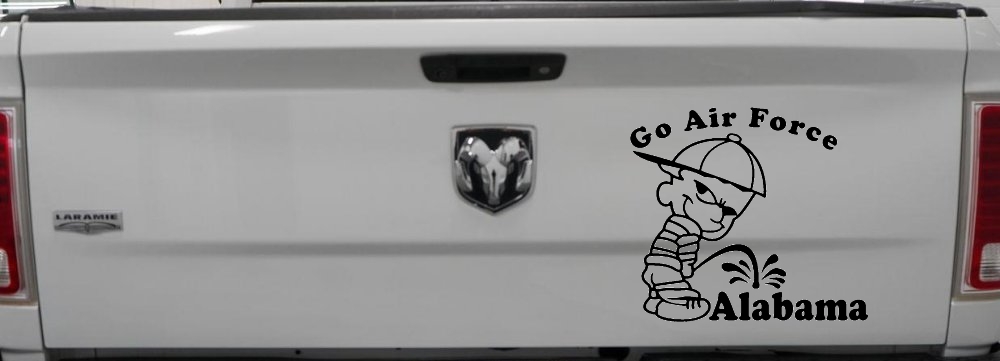 Go Air Force Pee On Alabama Car or Truck Window Decal Sticker