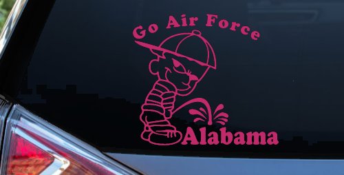 Go Air Force Pee On Alabama Car or Truck Window Decal Sticker (Hot Pink)