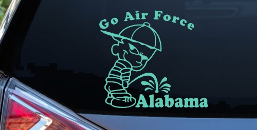 Go Air Force Pee On Alabama Car or Truck Window Decal Sticker
