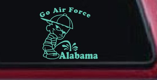 Go Air Force Pee On Alabama Car or Truck Window Decal Sticker