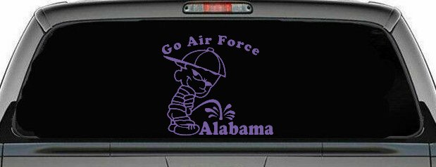 Go Air Force Pee On Alabama Car or Truck Window Decal Sticker