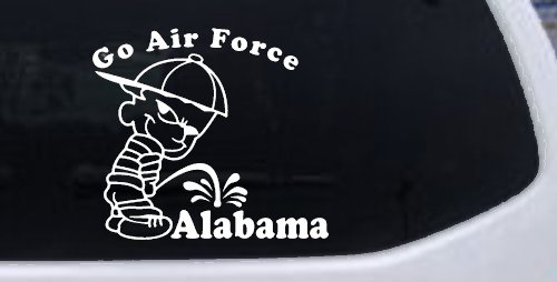Go Air Force Pee On Alabama Car or Truck Window Decal Sticker