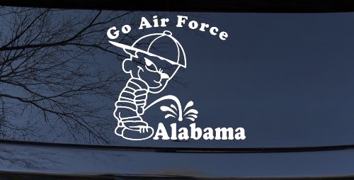 Go Air Force Pee On Alabama Car or Truck Window Decal Sticker