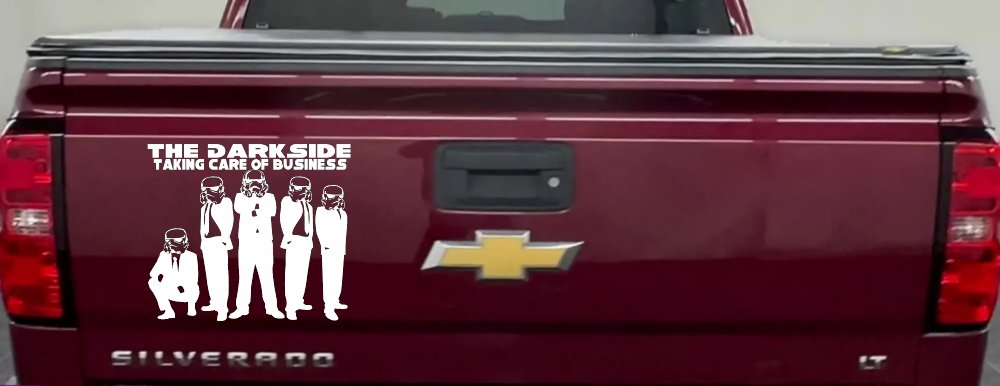 The Dark Side Taking Care Of Business Funny Car or Truck Window Decal Sticker