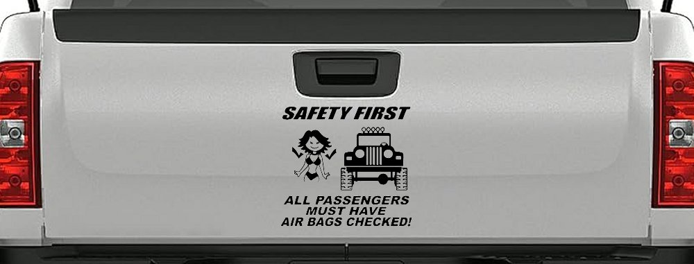 SAFETY FIRST Off Road Car or Truck Window Decal Sticker
