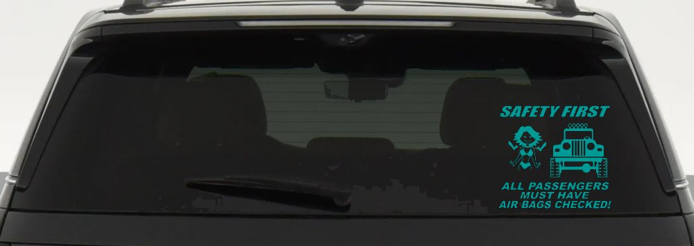 SAFETY FIRST Off Road Car or Truck Window Decal Sticker