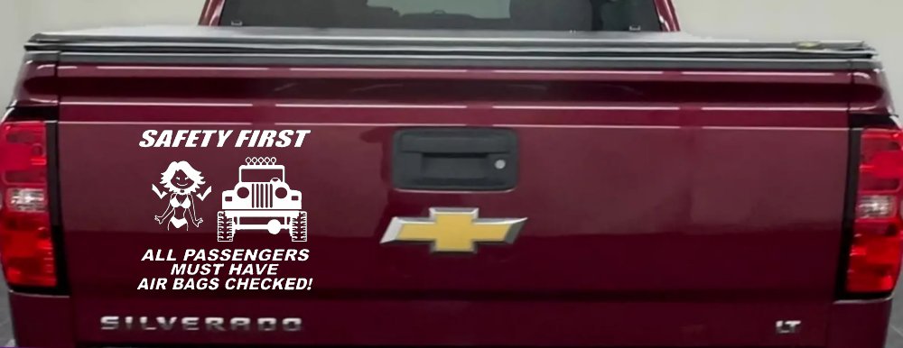 SAFETY FIRST Off Road Car or Truck Window Decal Sticker