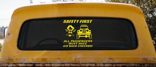 SAFETY FIRST Off Road Car or Truck Window Decal Sticker