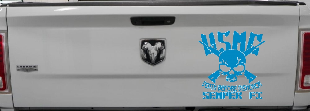 USMC Death Before Dishonor Semper Fi Military Car or Truck Window Decal Sticker