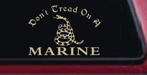 Dont Tread On A Marine Military Car or Truck Window Decal Sticker (Desert Sand)