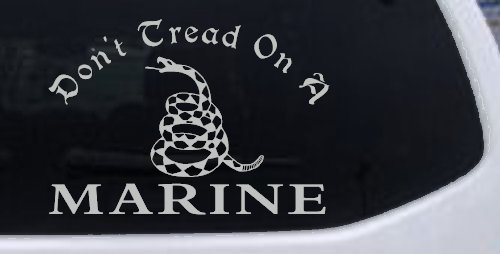 Dont Tread On A Marine Military Car or Truck Window Decal Sticker (Light Gray)