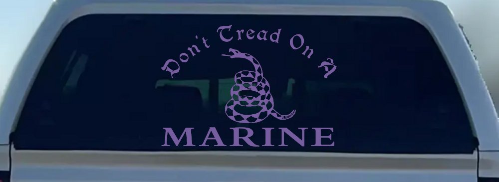 Dont Tread On A Marine Military Car or Truck Window Decal Sticker (Purple)