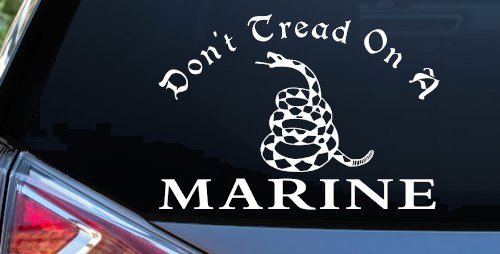Dont Tread On A Marine Military Car or Truck Window Vinyl Decal Sticker (White)
