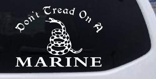 Dont Tread On A Marine Military Car or Truck Window Decal Sticker (White)