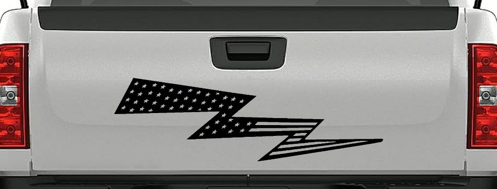 Air Force Football Flag Lightning Bolt Military Car or Truck Window Decal Sticker (Black)