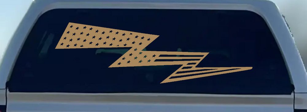 Air Force Football Flag Lightning Bolt Military Car or Truck Window Decal Sticker