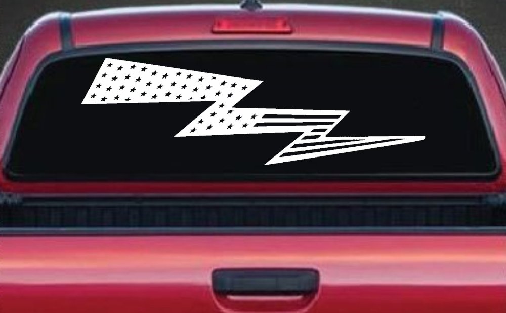 Air Force Football Flag Lightning Bolt Military Car or Truck Window Decal Sticker
