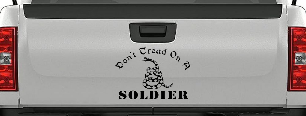 Dont Tread On A Soldier Military Car or Truck Window Decal Sticker (Black)