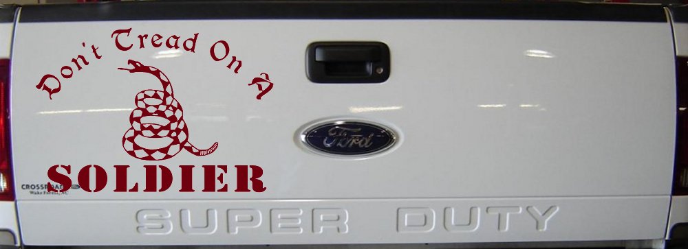 Dont Tread On A Soldier Military Car or Truck Window Decal Sticker (Burgundy)