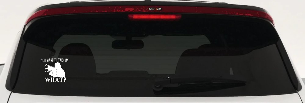 You Want To Take My What 2nd Amendment Rights Country Car or Truck Window Vinyl Decal Sticker (White)