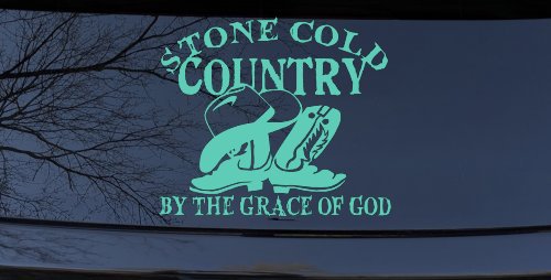 Stone Cold Country By The Grace Of God Car or Truck Window Decal Sticker