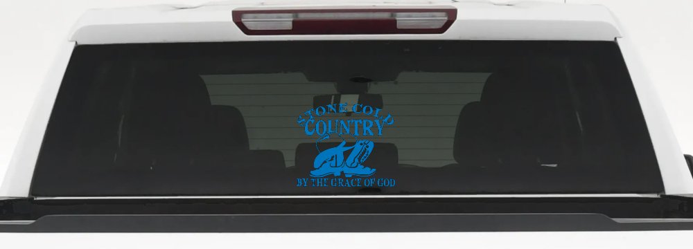 Stone Cold Country By The Grace Of God Car or Truck Window Decal Sticker