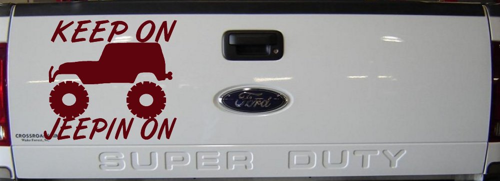 Keep On Jeepin On Off Road Car or Truck Window Vinyl Decal Sticker (Purple Red)