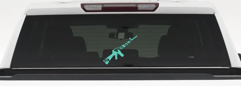 Pro Gun 2nd Amendment Riffle AR15 AR 15 Car or Truck Window Decal Sticker (Mint)